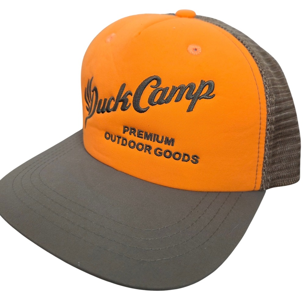 Duck Camp Blaze Orange Trucker Hat Mesh‎ Snapback Hunting Cap